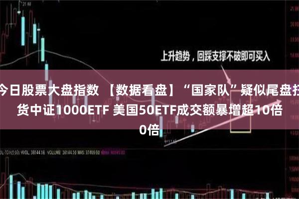 今日股票大盘指数 【数据看盘】“国家队”疑似尾盘扫货中证1000ETF 美国50ETF成交额暴增超10倍